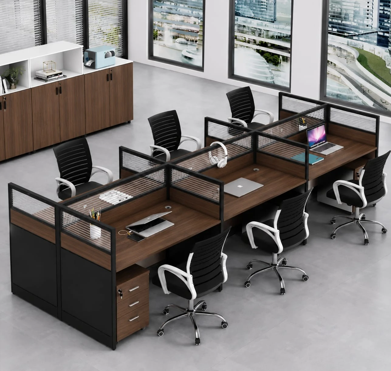 Executive 6 Person Office Workstation