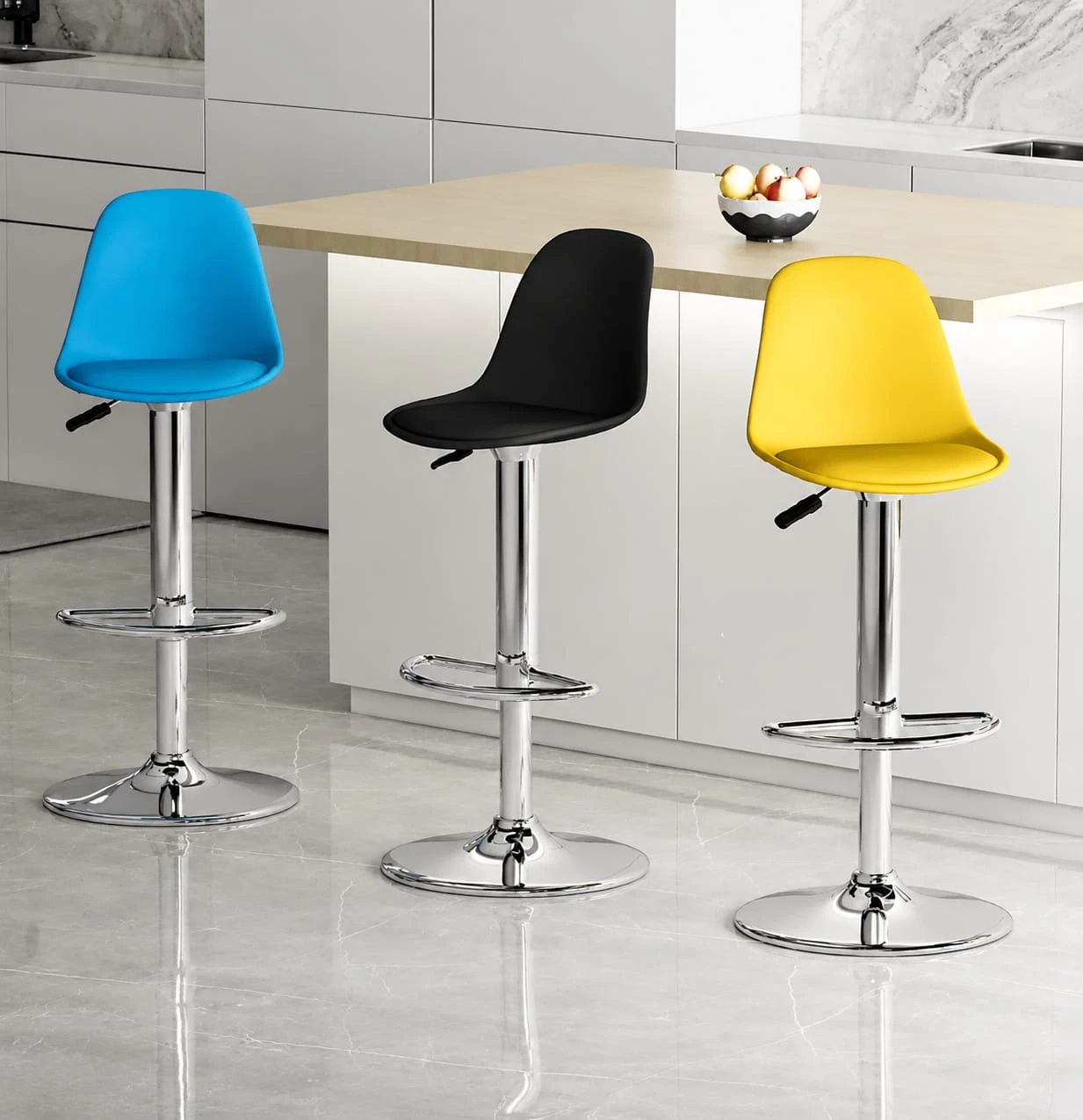 Designer Plastic Seat Bar Stool for Home & Cafe