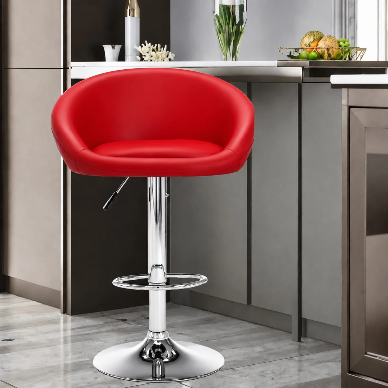 Luxury Counter Height Bar Stool with Padded Seat