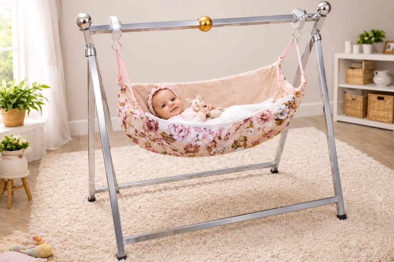 Baby Hammock Cradle with Strong Metal Stand