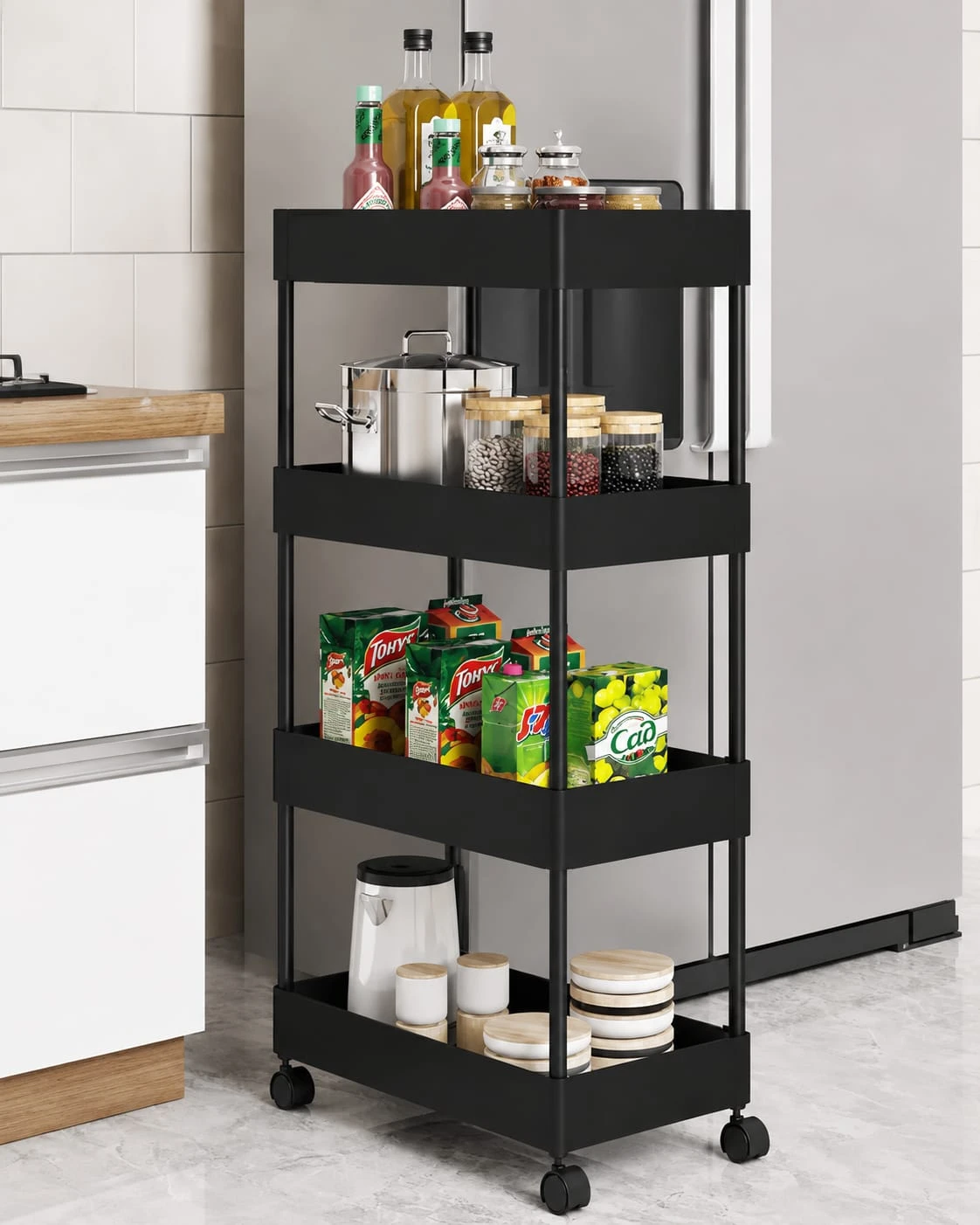 Premium Storage Trolley for Kitchen & Bathroom